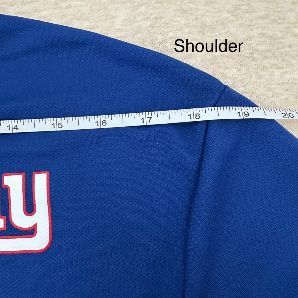 NFL Men’s NY Giants Blue Polyester Beckham JR Tee Majestic Size M - Picture 6 of 9